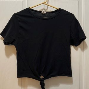 Full Tilt Black Tie Front Tee, Small